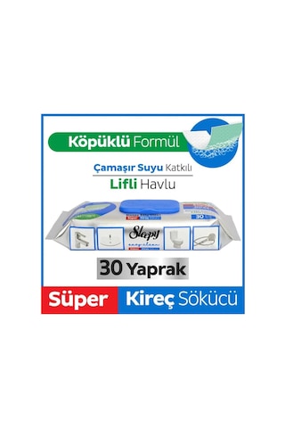 Sleepy Easy Clean Süper Kireç Sökücü Temizlik Havlusu - 30 Yaprak