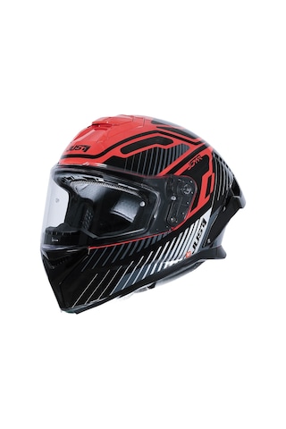 Just1 J-str Tactical Kapalı Motosiklet Kaskı Kırmızı Gümüş Kırmızı / Gümüş