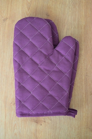 Rozet Tekstil Yanmaz Ve Isıya Dayanıklı Fırın Eldiveni Ve Tutacak 2 Eldiven, 2 Tutacak Mor 17 X 27 Çok Renkli