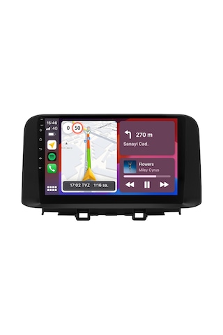 Hyundai Kona Android Multimedya Sistemi 2018-2022 8gb Ram, 64gb Hafıza, Bluetooth, Carplay & Android Auto Kamera 9"
