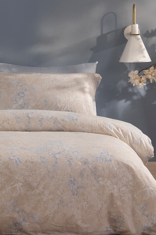 Puffy Claus Çift Kişilik Polycotton Nevresim Takımı - Bej Bej