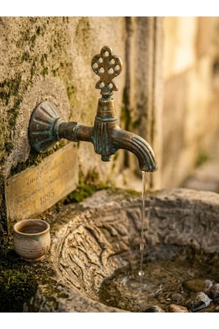 Osmanlı Musluğu - 1/2 Nostaljik , Osmanlı Stili Dekoratif Çeşme ,bahçe ,hamam ,banyo Musluğu