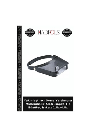 Yakınlaştırıcı Oyma Yardımcısı Mühendislik Aleti -şapka Tıp Büyüteç Işıksız 1.8x-4.8x