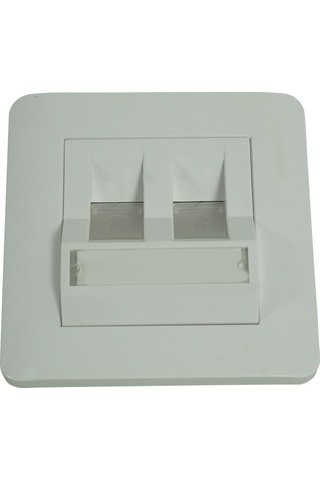 Canovate Faceplate 2 Port 86X86 Fildişi Renkli Açılı 25 Adet