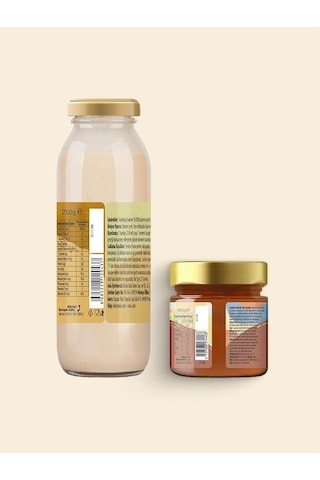 2'li Ürün - Ravla Badem İçeceği Konsantresi - 250g/ Ravla Salgı Balı Meşe Kaynaklı - 250g