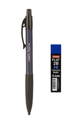 Umix Sınav / Eskiz Versatil Kalem 1.8 X 0.9 Mm Mavi + Mikro Kalem Ucu 2b 1.8 Mm