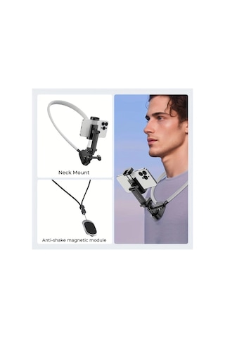 Motion003 1 Takım Mobil Telefon Kordonu Manyetik Anti Sallantı Sabit Boyun Vlog Kamera Kordonu Spor Açık Hava Canlı Balıkçılık Bisiklet Video Kaydı -