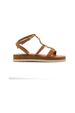 146 Camel Sandalet Kadın 262185 Myconian 2025 Greek Sandal Camel