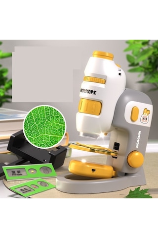 Çocuklar İçin Taşınabilir Mikroskop Seti - Bilimsel Keşif Ve Deney Malzemeleri İle Eğitici Oyuncak