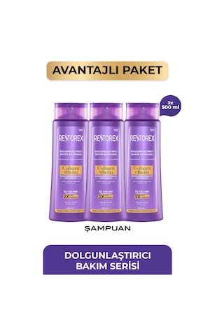 Kolajen & Biotin Dolgunlaştırıcı Şampuan 3 X 500 Ml