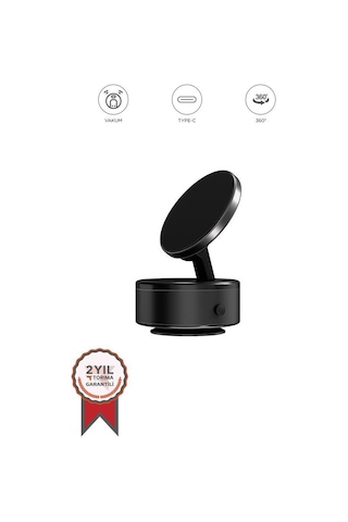 Torima X10q Siyah Manyetik Adsorpsiyon Vakumlu Kompakt Telefonu Tutucu