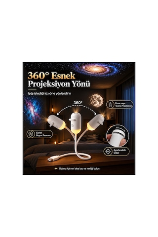 Robeve 2 Si 1 Arada Galaksi Ve Yıldız Projektörü Gece Lambası 12 Farklı Projeksiyon Filmi, 360 Ayarlanabilir, Usb Yıldızlı Gökyüzü Tavan Ve Duvar Projektörü, Çocuk Ve Yatak Odası Gece Işığı