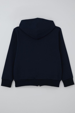 Breeze Erkek Çocuk Hırka Basic Kapüşonlu Fermuarlı 6-10 Yaş, Lacivert