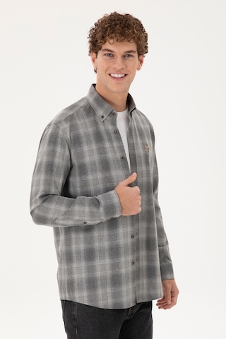 U.s. Polo Assn. Erkek Gri Gömlek Desenli 50291383-vr024 Gri