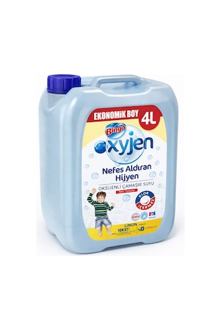 Bingo Oksijenli Çamaşır Suyu Limon Kokulu 4 Lt X 2 Adet 2'li Set