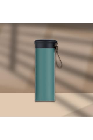 600 Ml Paslanmaz Çelik Termos, Çift Katmanlı, Sızdırmaz Kapaklı Yeşil