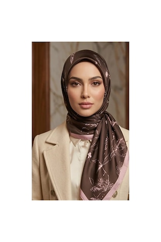 Sisley İpek Saten Eşarp-asm2032 Bordo