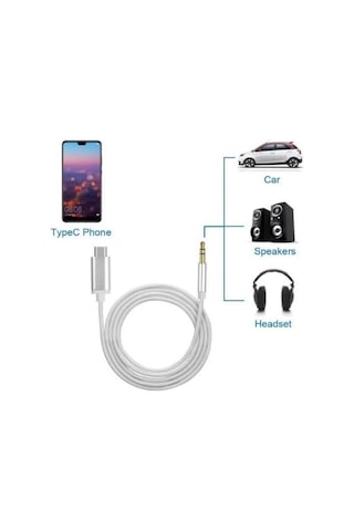 Type C To 3.5 Mm Aux Dönüştürücü, Tip C To Aux Çipli Adaptör