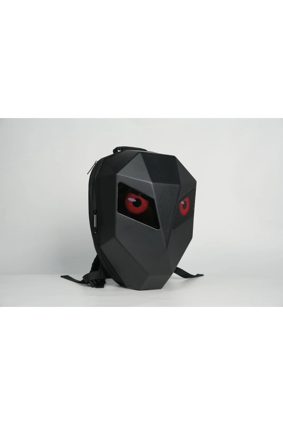 Led Se Göz Maskeli Akıllı Sırt Çantası Sert Kasa, Usb Şarj Girişli Siyah