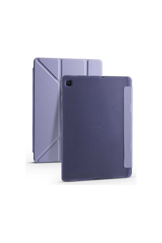 Galaxy Tab S6 Lite P610 Kılıf Zore Tri Folding Kalem Bölmeli Standlı Kılıf Kapaklı Kılıf