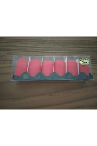 6'Lı Kokusuz Bozkurt Silindir Mum 3*6Cm Kırmızı (372866026)