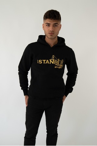Istanbul Mafıa Kapşonlu Siyah Unisex Sweatshirt Hoodie Polar