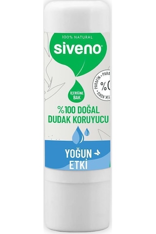 Siveno %100 Doğal Dudak Koruyucu Yoğun Etki Bitkisel Lip Balm Krem Nemlendirici Parlatıcı Onarıcı 6 G