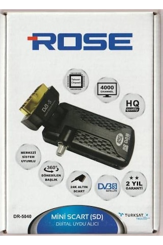 Rose Dr 5040 Skart Mini Scart Girişli Uydu Alıcısı