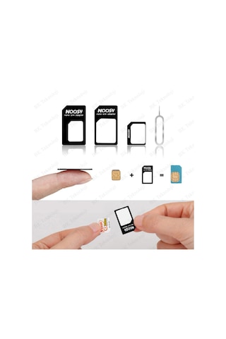 Noosy Nano Ve Micro Sim Kart Dönüştürücü Adaptör Seti