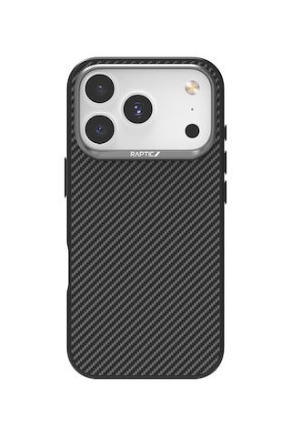 Iphone Uyumlu 17 Pro Max Kılıf M-safe Şarjlı 600d Metal Kamera Çerçeveli Raptic Aramid Fiber Serisi Siyah Siyah