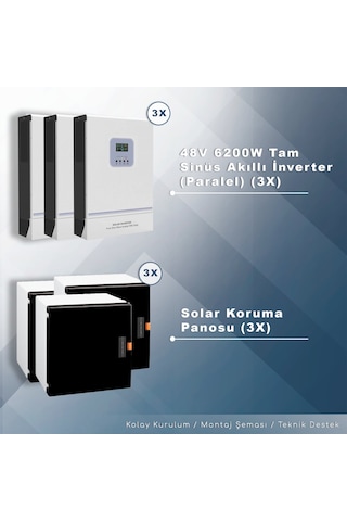 Trifaze Off Grid Paket Sistem 12 Kw/ Gün