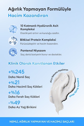 Nem, Besin Ve Hacim Sunan Saç & Saç Derisi Maskesi Kundal Airy Volume Hyaluron Capsule Scalp Mask