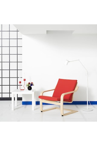 Sallanan Koltuk, Ekru-bej-vissle Kırmızı, Alçak Arkalıklı Beyaz