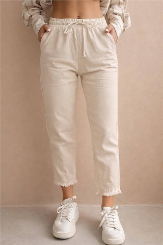 Fashion Friends Paçası Püsküllü Kadın Pantolon 26y0391k1 Taş