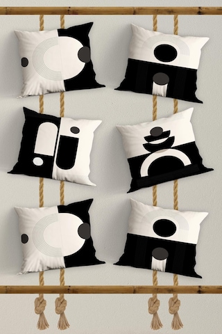 Belle Benoit Baskılı Dekoratif 6'lı Koltuk Kırlent Kılıfı Desen15