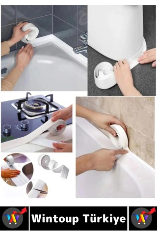 Bantseti Mutfak Lavabo Pencere Sızdırmaz Kenar Yalıtım Bandı İki Farklı Genişlik 3.2 Mt İkili Set