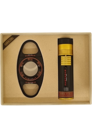 Partagas Serie P No:2 Özel Üretim Çakmak Kesici İkili Puro Seti - Tr7934