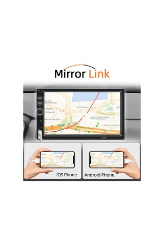 Liangmei 7 İnç Araba Radyo 1 Din Multimedya Mp5 Çalar Ayna