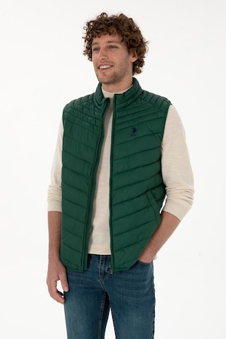 U.s. Polo Assn. Erkek Koyu Yeşil Yelek Dokuma 50312012-vr079 Koyu Yesıl