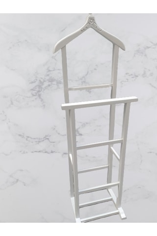 Dilsiz Uşak Çift Tepeli Havlulu Model Parlak Beyaz Lake Askılık A Beyaz