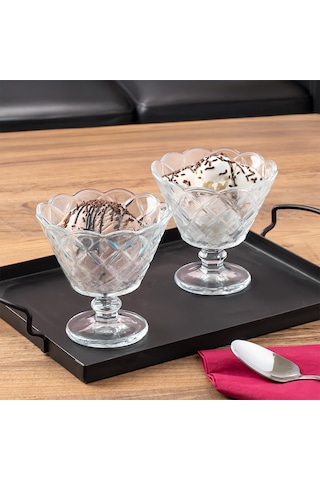 Porsima 1108 6lı Ayaklı Dondurma Magnolia Kasesi Sunum Kase Seti