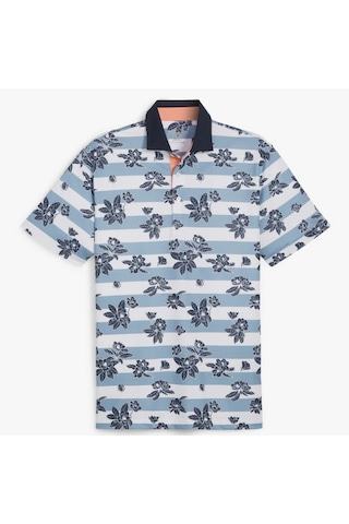 Puma Garden Pique Polo Çiçek Baskılı Erkek Golf Tshirt Zen Blue-deep Navy