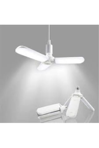 3 Kollu Katlanır Enerji Tasarruflu 45w Beyaz Pervane Led Ampul