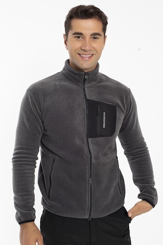 Crozwise Tam Fermuarlı Erkek Polar Sweat Shirt 001