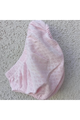 3-9 Ay Bebek Brode Fiyonklu Külotlu Yazlık Takımı Pembe Pembe