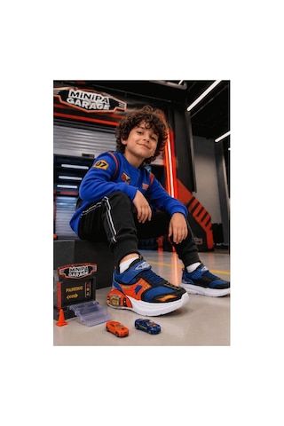 Minipa Garage Mavi Erkek Çocuk Garaj Tabanlı Çift Metal Arabalı Ortopedik Spor Ayakkabı