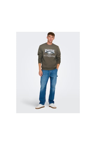 Only & Sons Onsfootball Reg Crew Sweat Major Brown