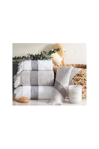 Borla Gri El Havlusu 30x50 Cm Çok Renkli