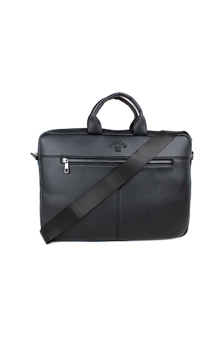 Siyah Omuz Askılı Dosya Evrak 15.6 İnc Laptop ve Evrak Çantası Siyah