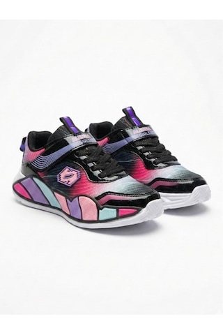 Nstil Günlük Unisex Çocuk Spor Ayakkabı Sneaker Cırtlı Rahat Hafif Konforlu Dayanıklı 02-03 Siyah